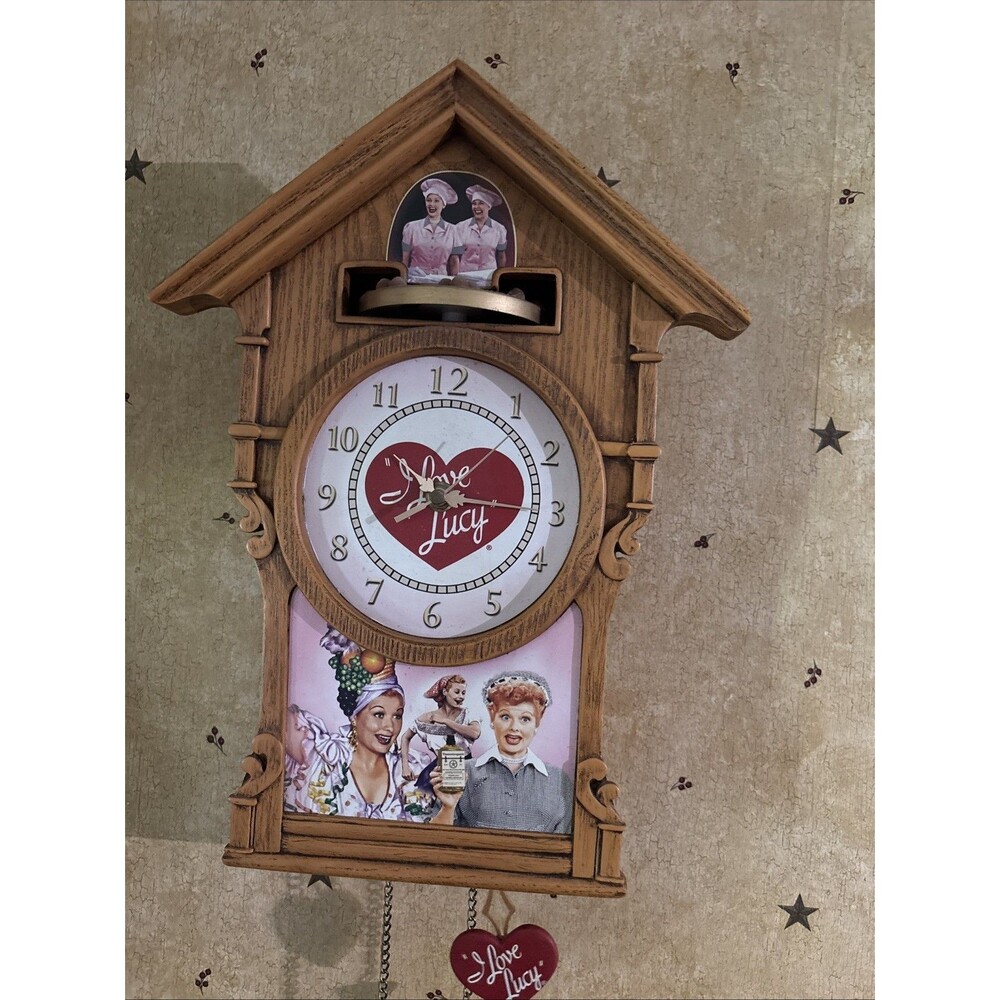 Vtg I Love Lucy Cuckoo Clock 2011 The Bradford Exchange Works Collectors Preown - Picture 3 of 11